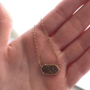 Rose gold druzy Kendra Scott necklace